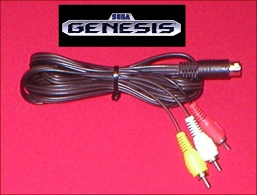 6Ft Stereo AV Audio Video RCA TV Cable for Sega Genesis 2 & 3 Console System NEW