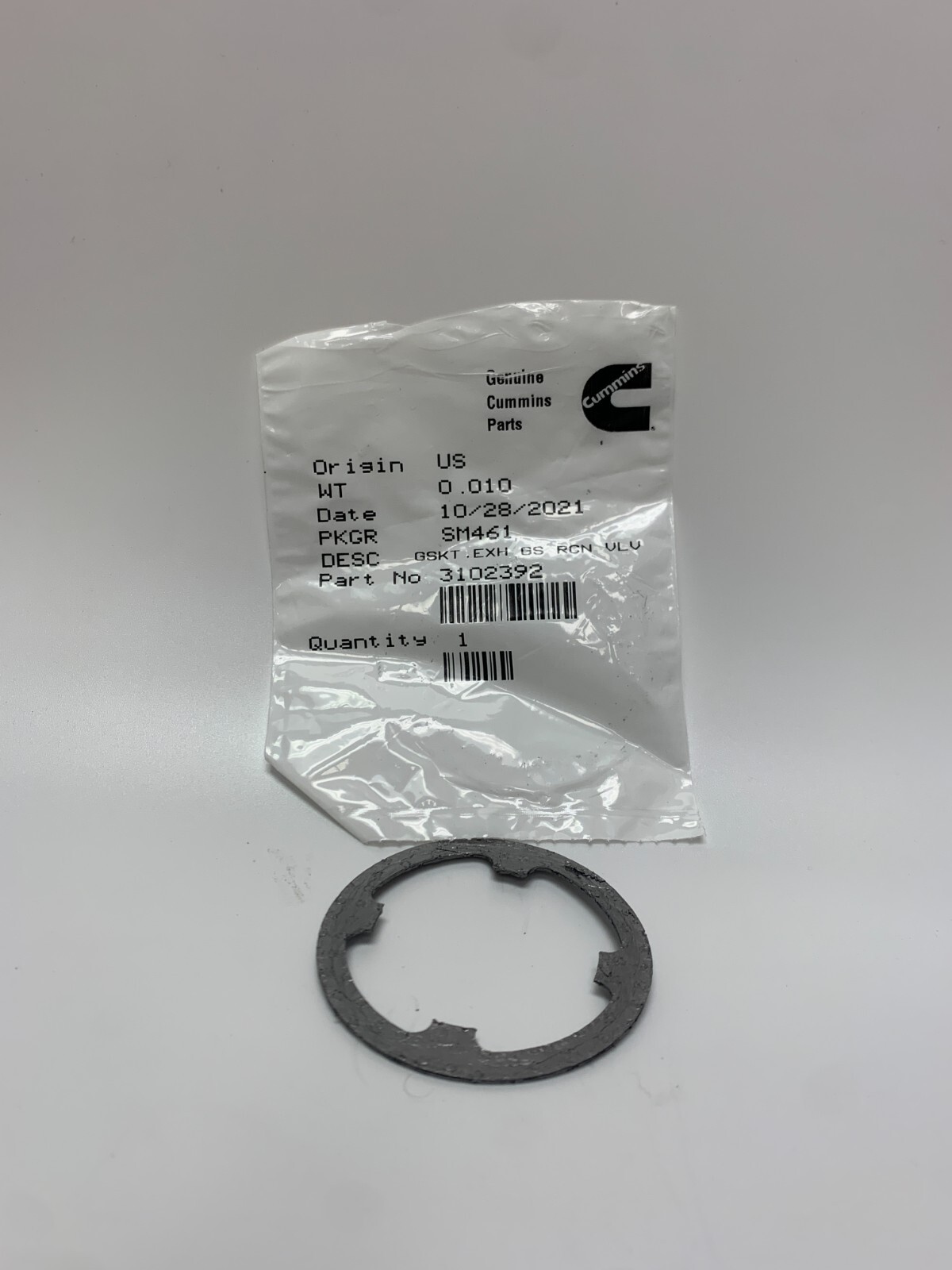 GENUINE OEM Cummins 3102392 Exhaust Gas Recirculation (Egr) Control Valve Gasket