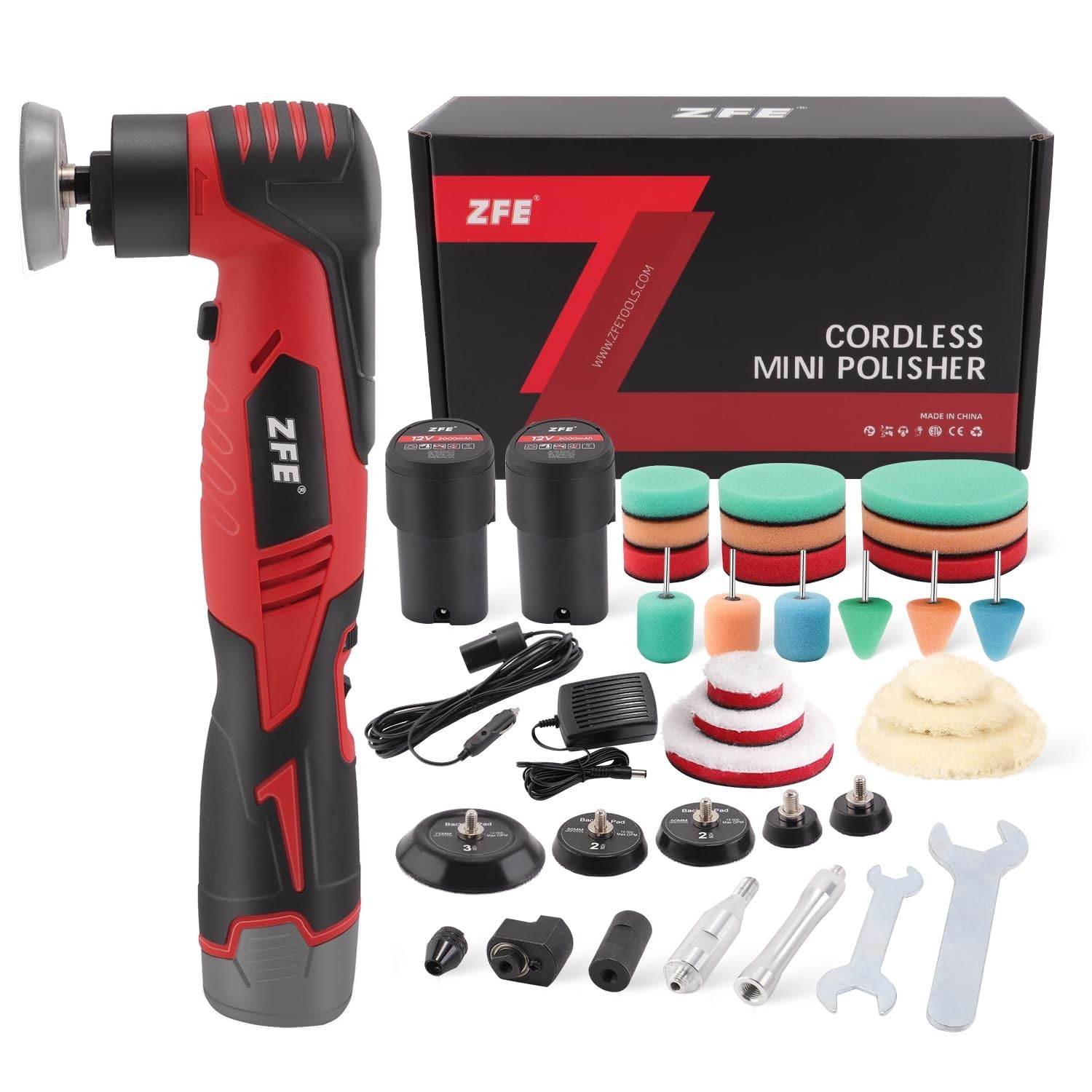 Mini Oribtal Polisher Variable Speed Car Polisher 12V Car Detailing Machine, ...