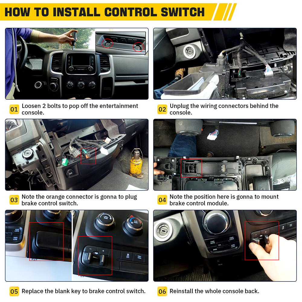 Trailer Brake Controller Module W/ Switch Kit For 1500 Classic 19-21 82215040AB