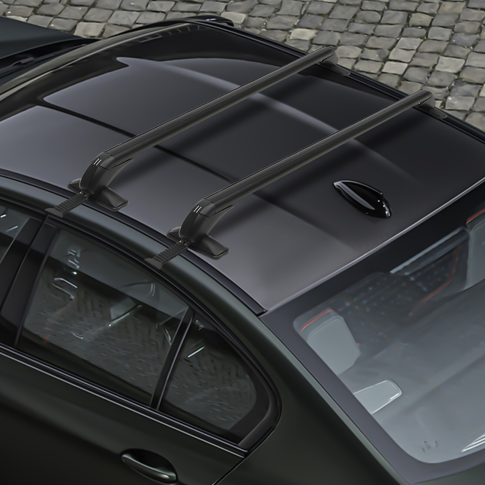 Universal Car Top Roof Rack Cross Bar Luggage Carrier Aluminum W Lock 4 5 Door