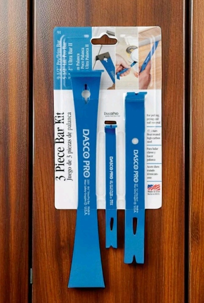 DASCO PRO 91 3 PIECE BAR KIT PRY BAR NAIL PULLER TRIM BAR NEW FAST SHIP! 6205215