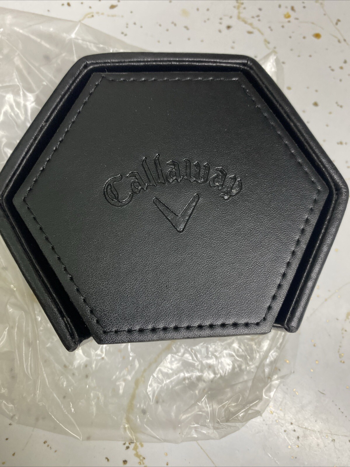 Callaway Golf Coaster Gift Set With Complete With 3 Balls And 5 Coasters