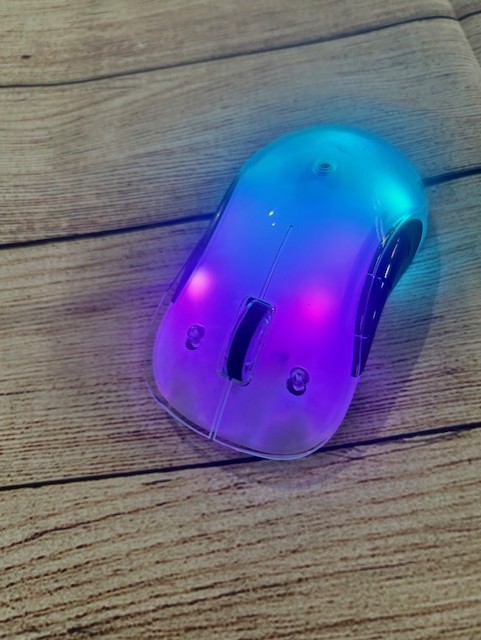 memzuoix 2.4G Aesthetic Wireless Mouse - Customizable Covers & LED Mood Light...