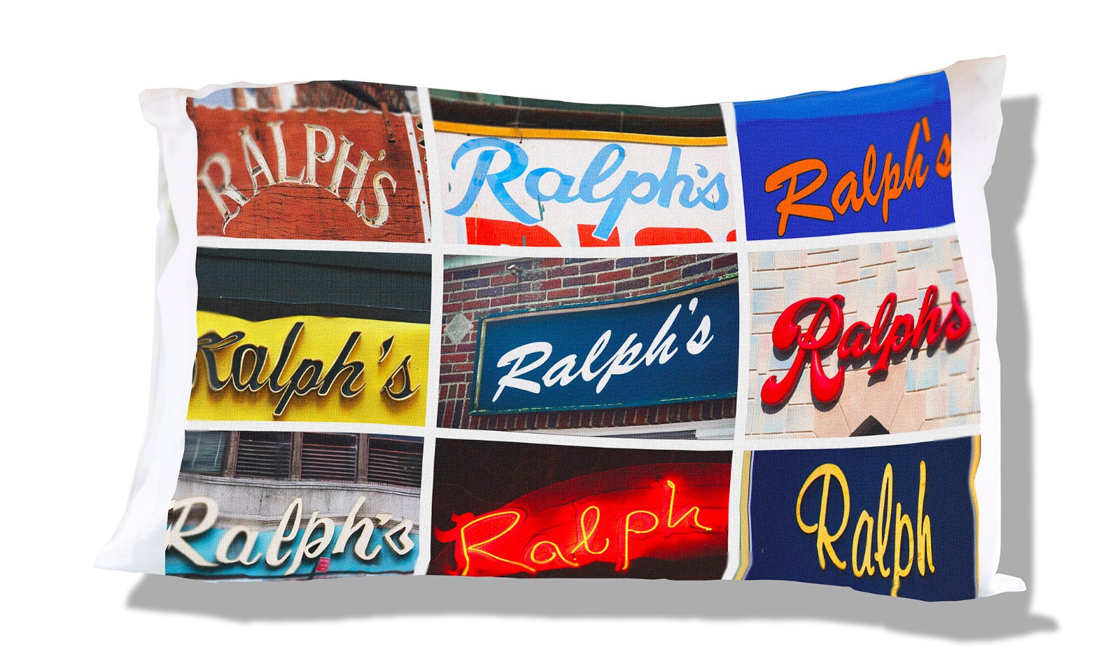 RALPH Personalized Pillowcase featuring the name in photos of signs