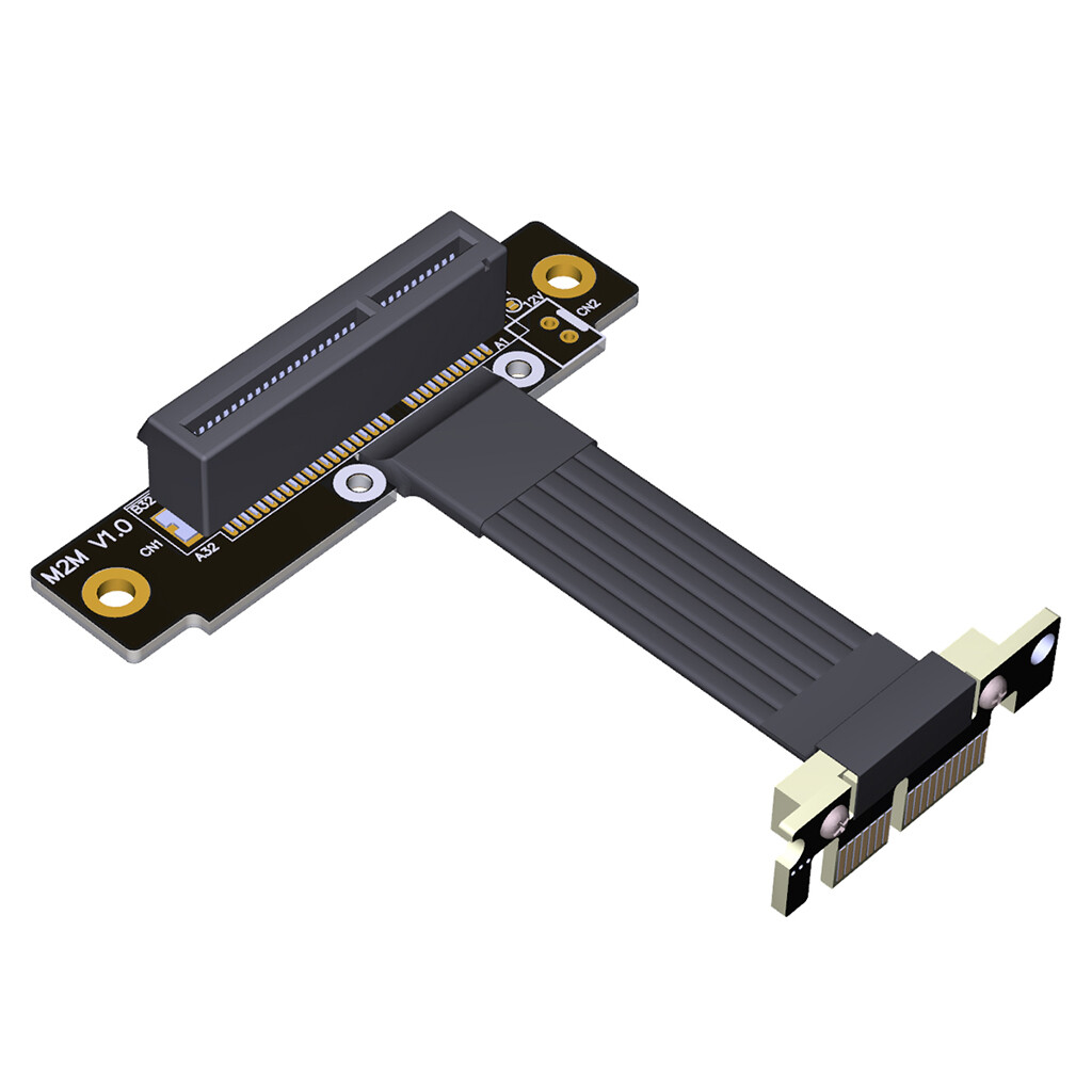 PCI-E 4.0 x4 to x1 Extension Cable PCIe4.0x1 gen4 16Gbps Adapter Riser Cable