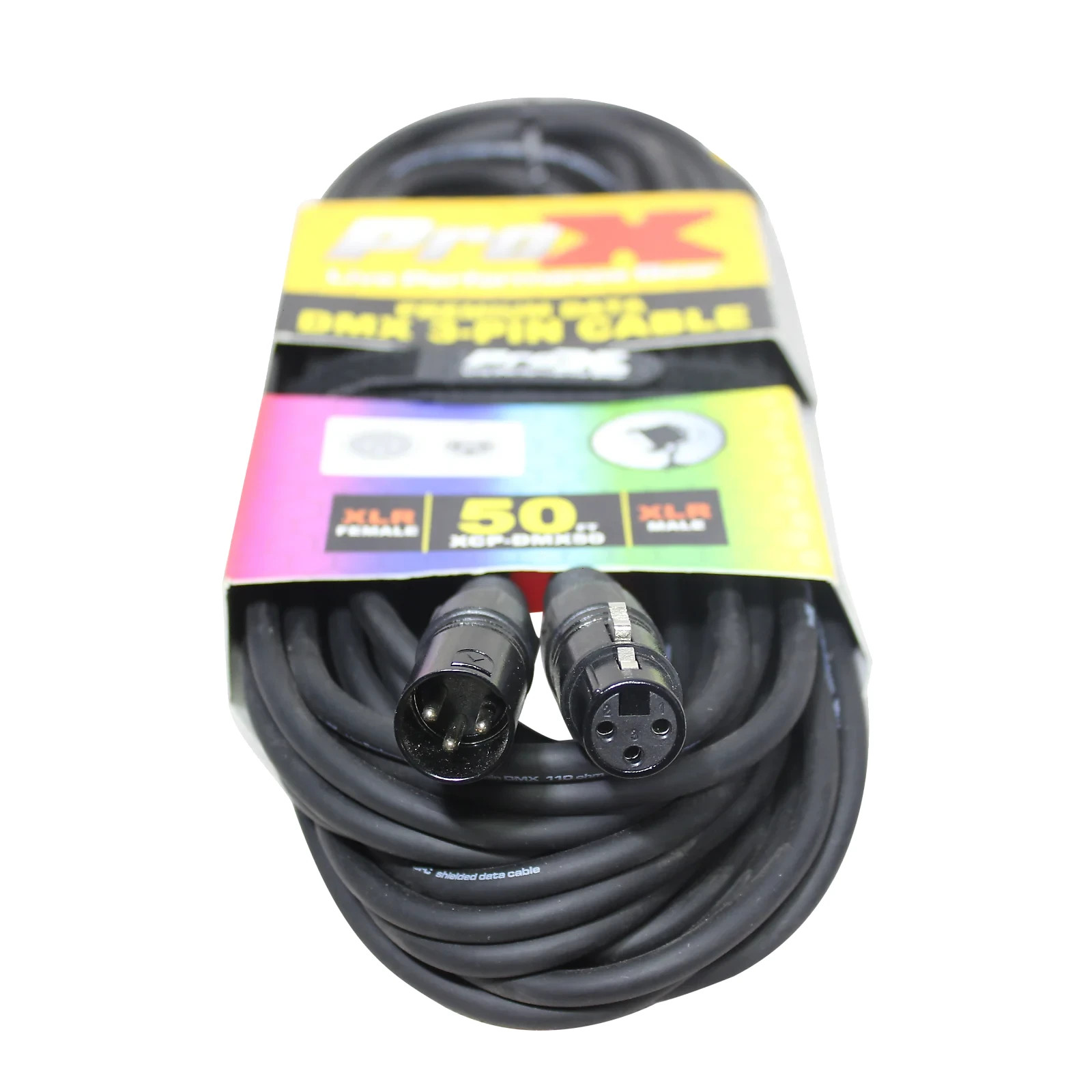 10 Prox DMX Cables 3 Pin 50 FT Premium Shielded DJ Stage Lighting Cable