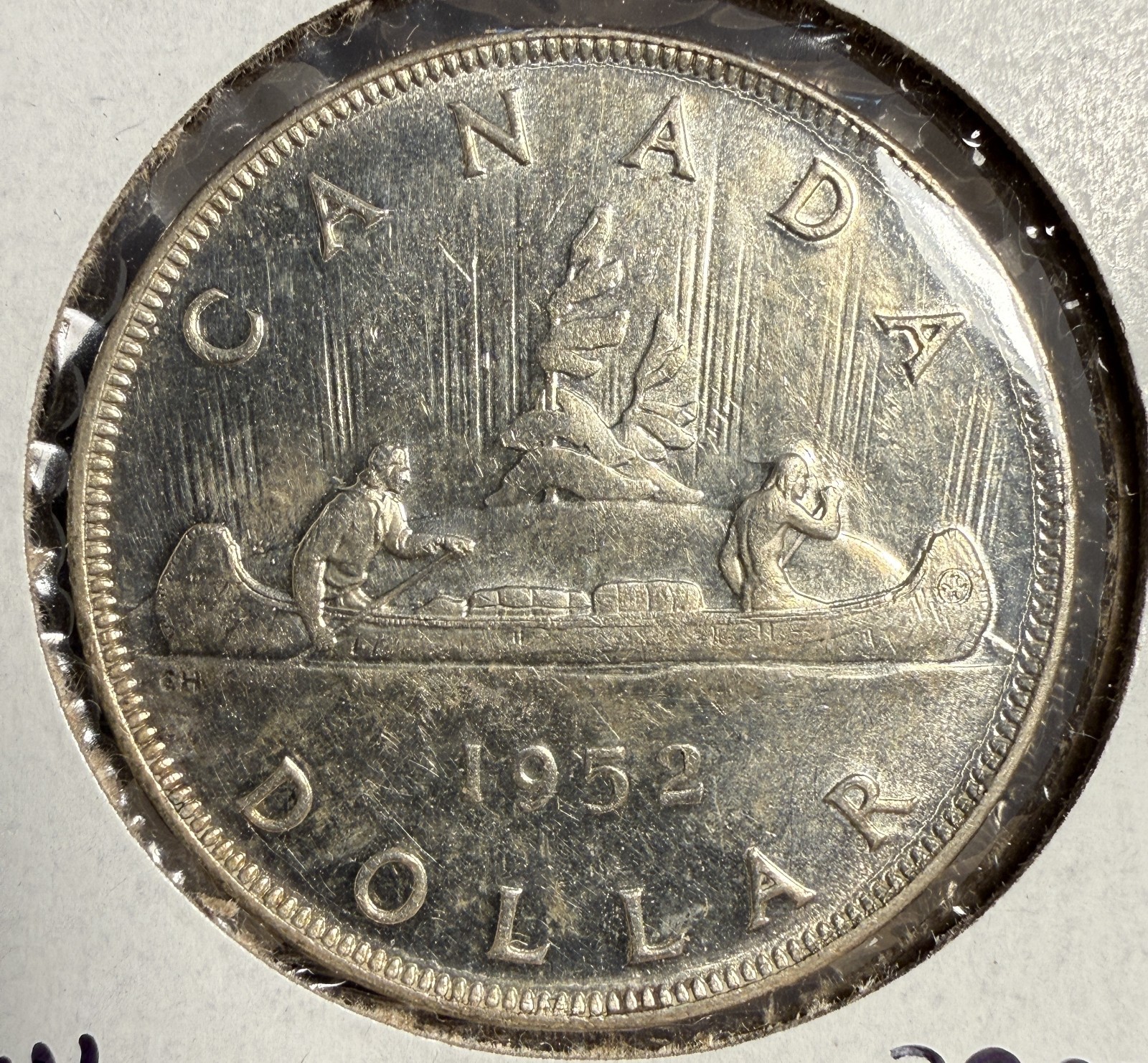 1952 Canadian Silver Dollar, AU+ NWL  (15204)