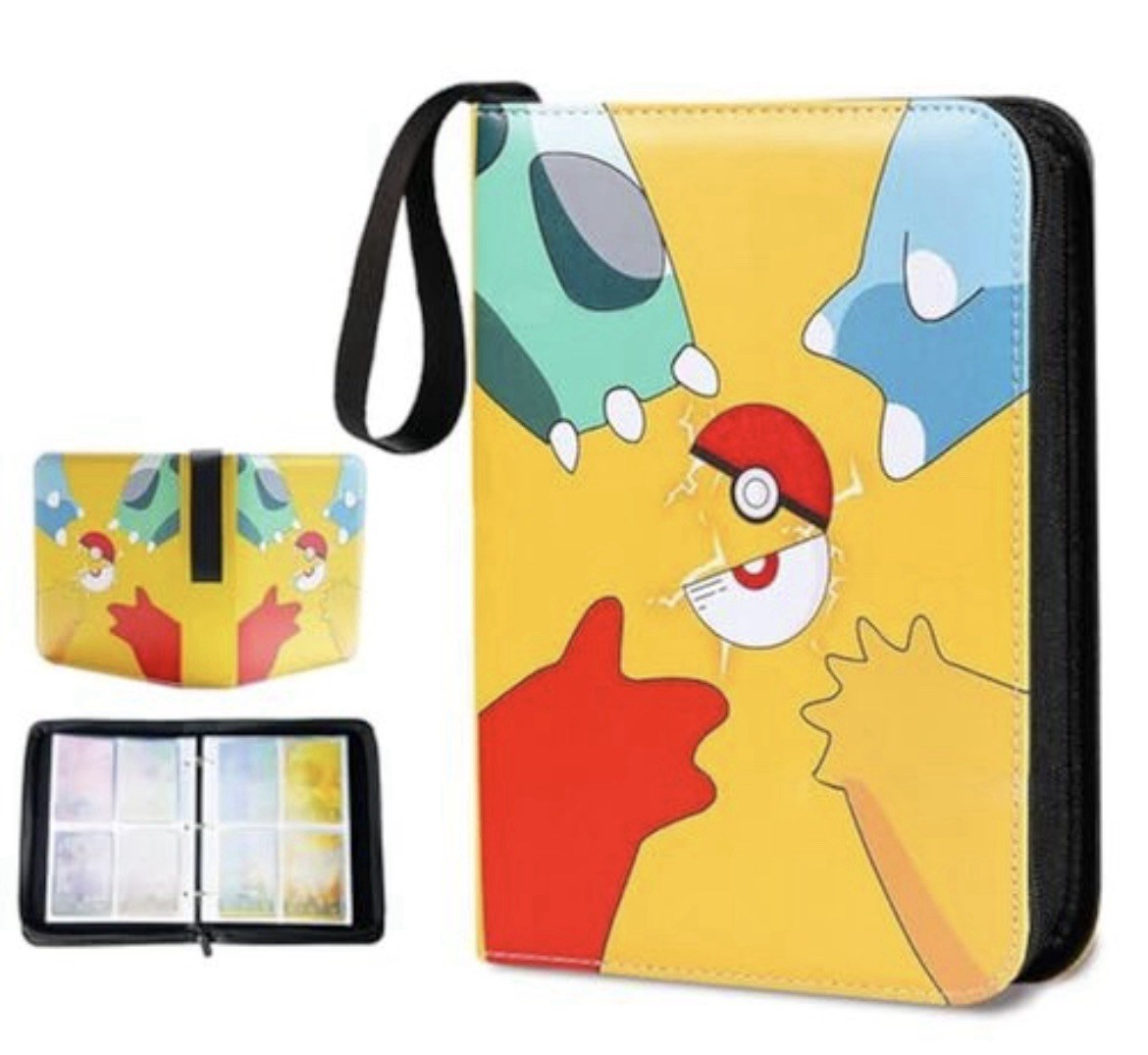 NEW Binder for Pokemon Cards 50 Sleeves 4-Pocket Trading Card Binder 400 Pockets