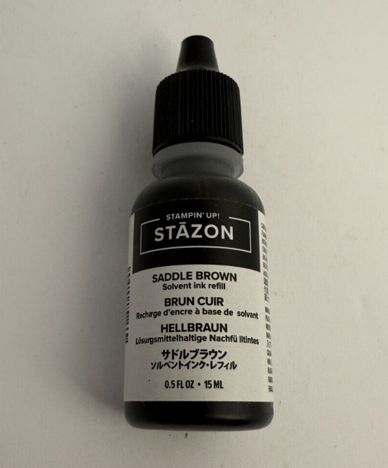 Stampin Up Classic Ink Refill .05 fl oz Saddle Brown Solvent Ink Refill