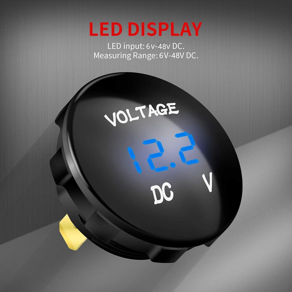 Digital LED Voltmeter Meter DC 5 to 48V for Monitoring Voltage