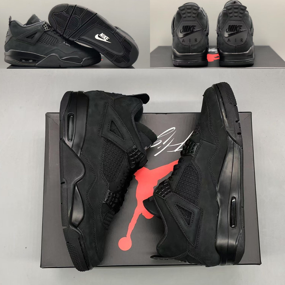 2025 Jordan 4 Retro "Black Cat" Men's Mid Top Basketball Shoes FV5029-010