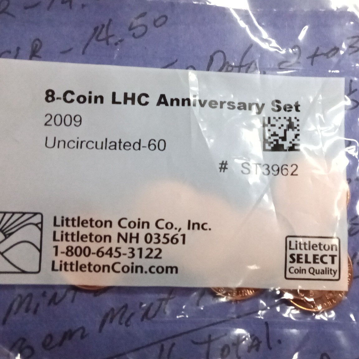 2009 8-Coin Uncirculated Lincoln Cent Set Denver Philadelphia - Littleton Coin