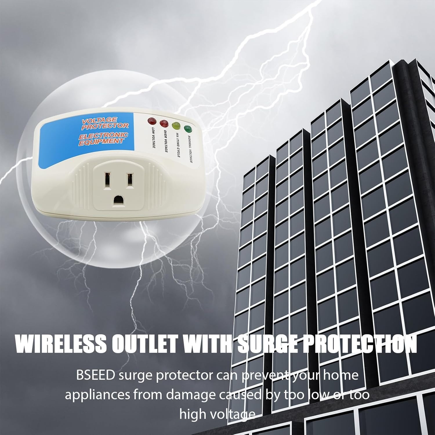 Surge Protector Home Appliance,Single Outlet Power Voltage Protector,Voltage ...