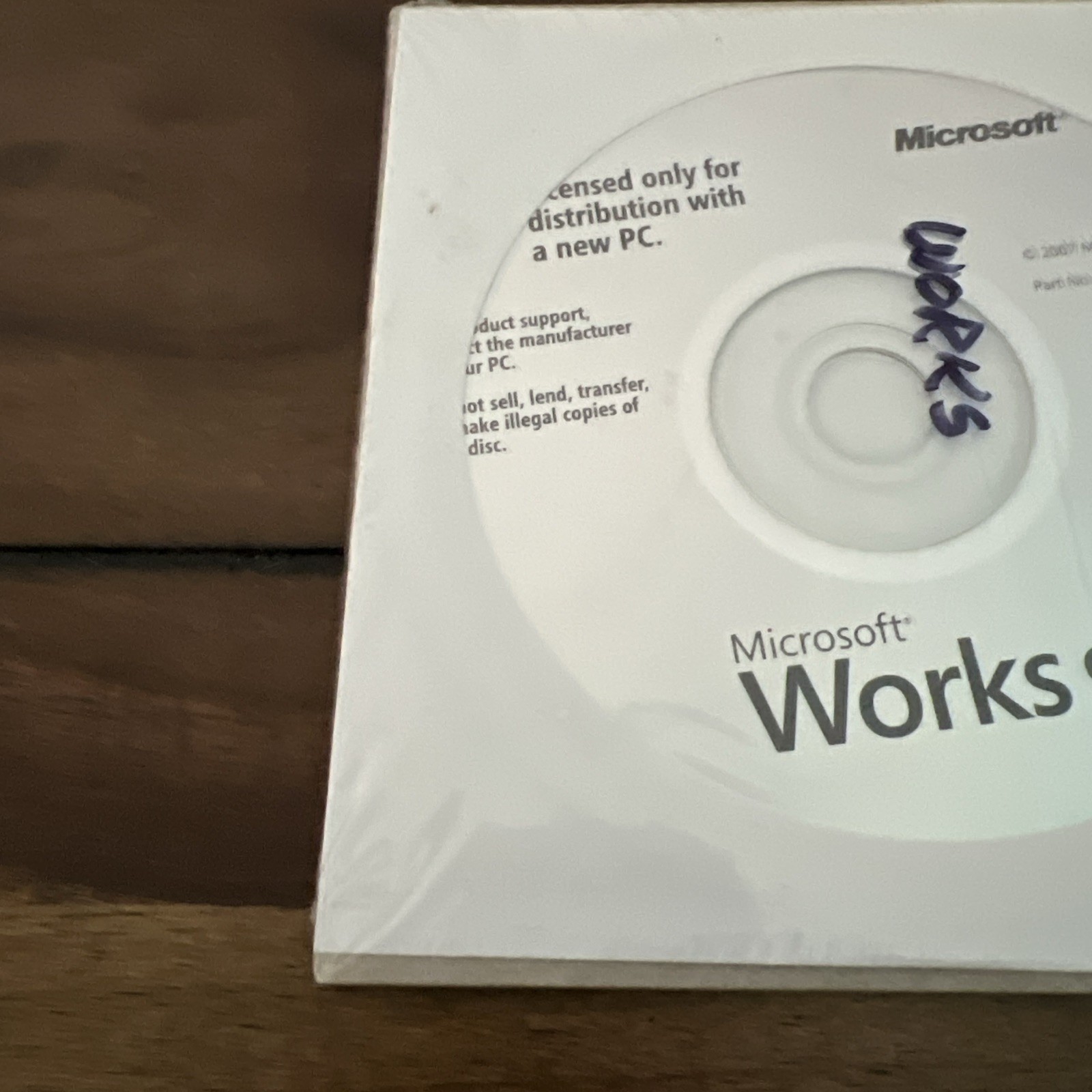 Microsoft Works 9 Installation CD 9.0 Dell Software Factory Sealed NEW
