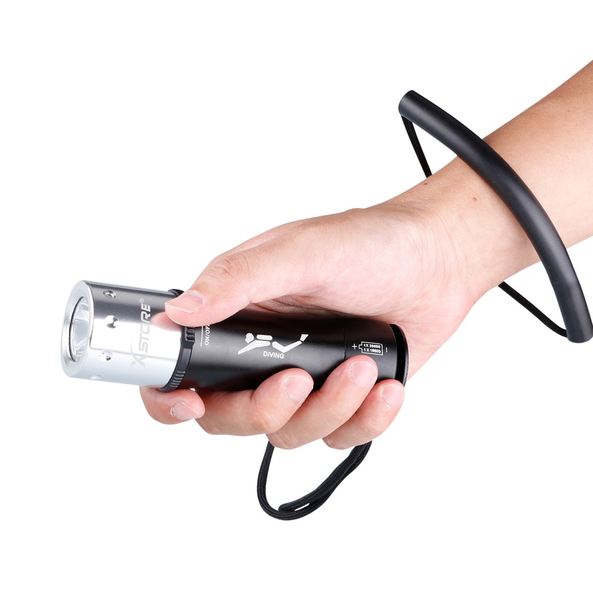 Underwater Flashlight Professional Diving Light LED Waterproof Dive Scuba Lamp