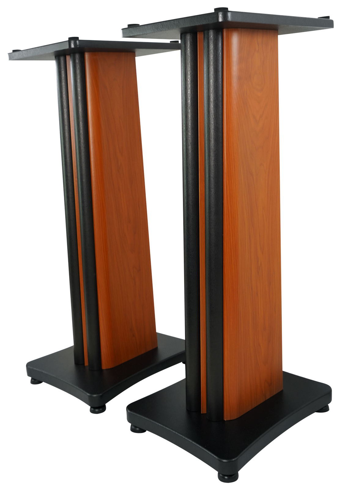 (2) Rockville Classic Wood Grain 28" Speaker Stands Fits Bowers & Wilkins 707 S2