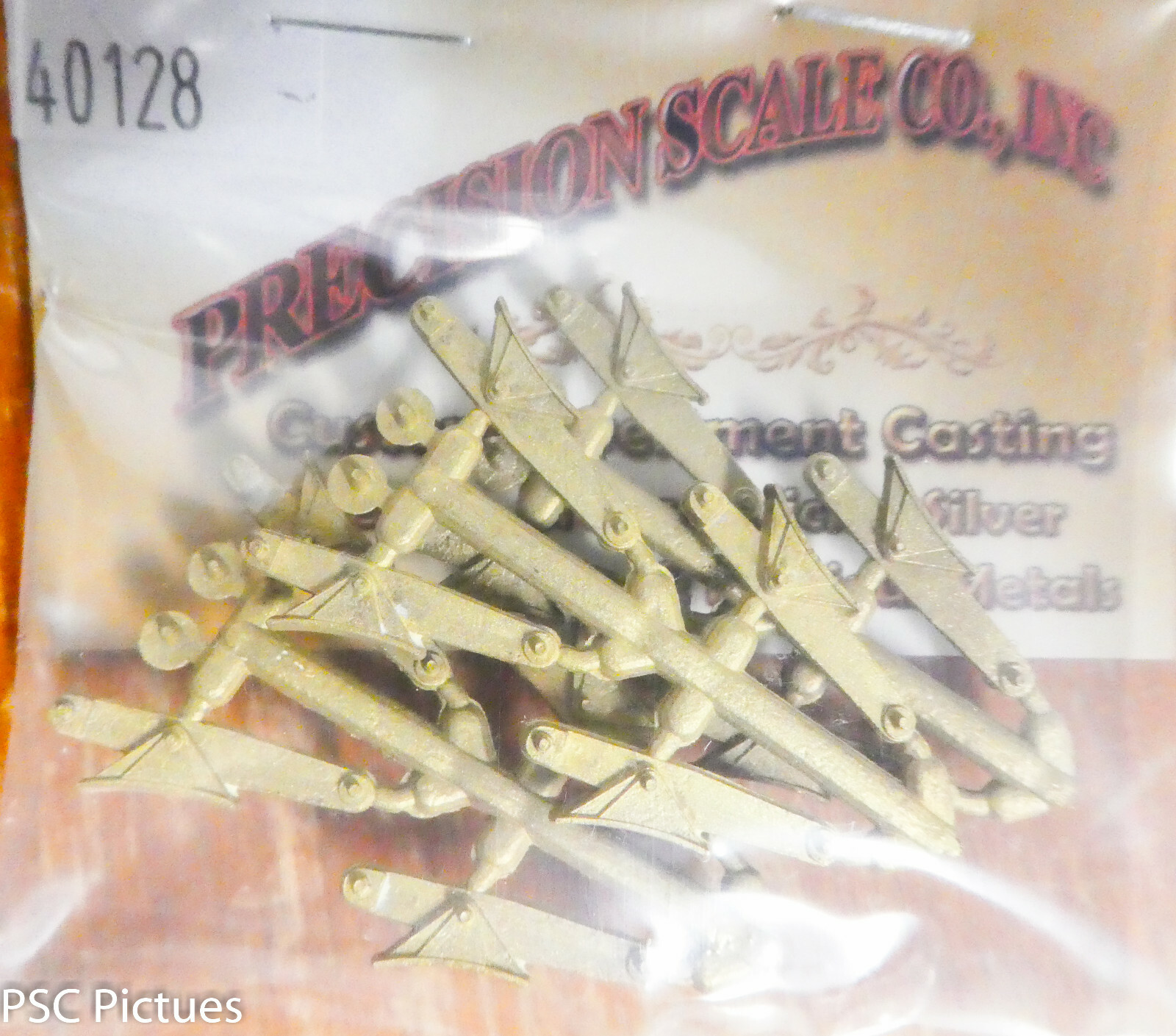 Precision Scale O #40128 Hangers w/Shoes, Locomotive Brake (6 Pair) Brass