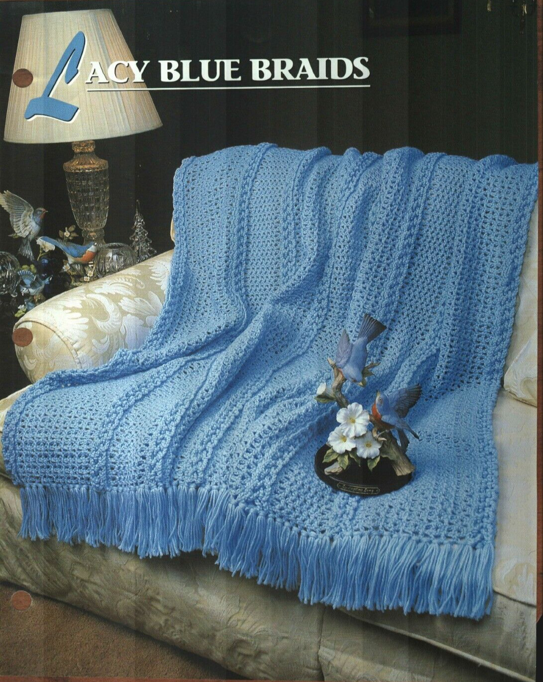 NEW LACY BLUE BRAIDS ANNIE'S CROCHET QUILT & AFGHAN CLUB PATTERN INSTRUCTIONS