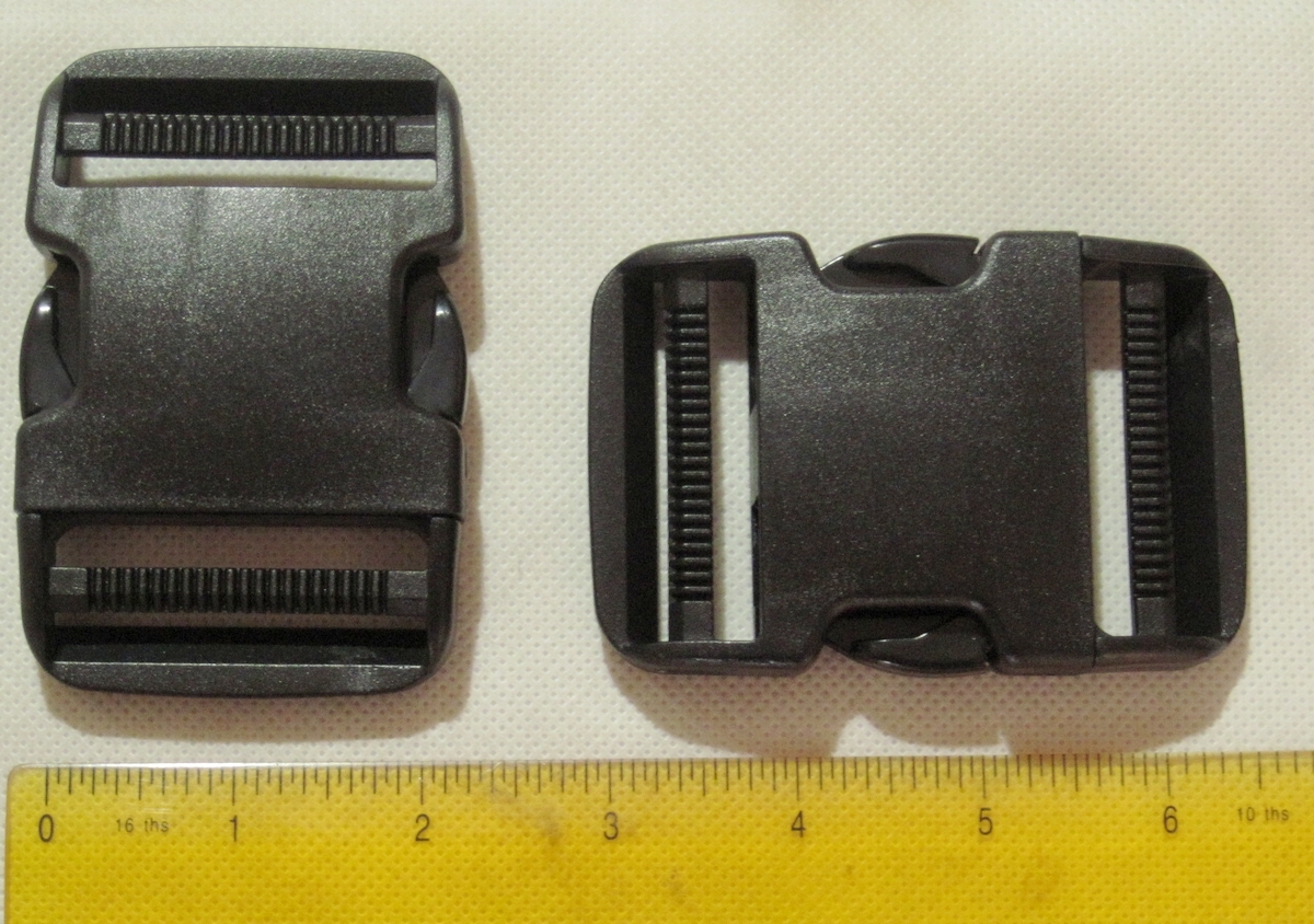High Quality 2" Fastex Side Release Buckle Black (5 Sets)
