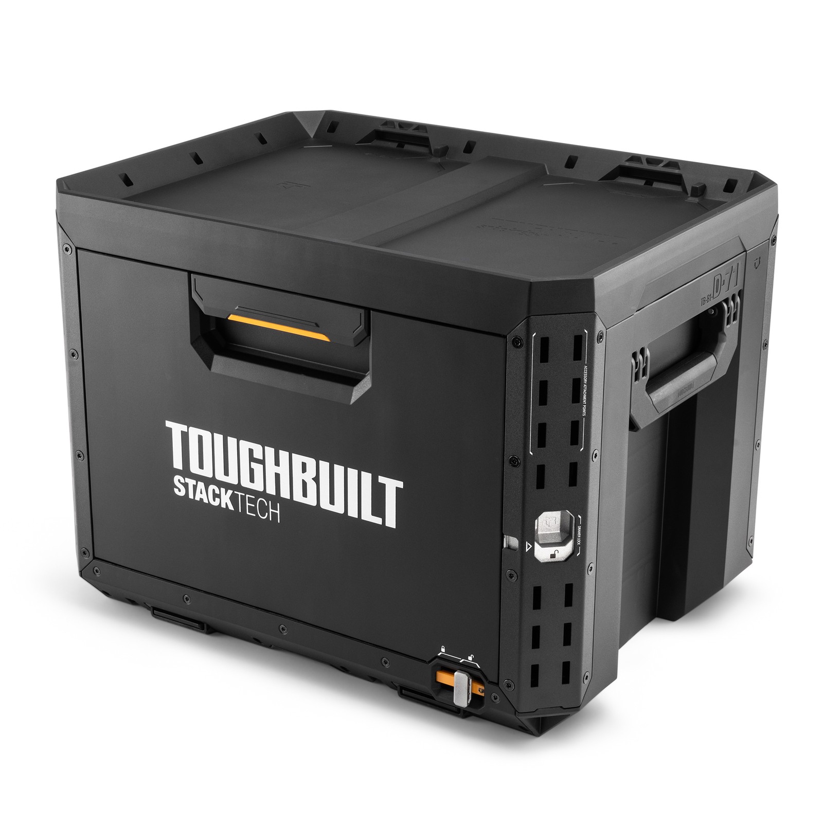 ToughBuilt StackTech 1-Drawer Locking Box, Plastic Storage Tool & Gear Organizer