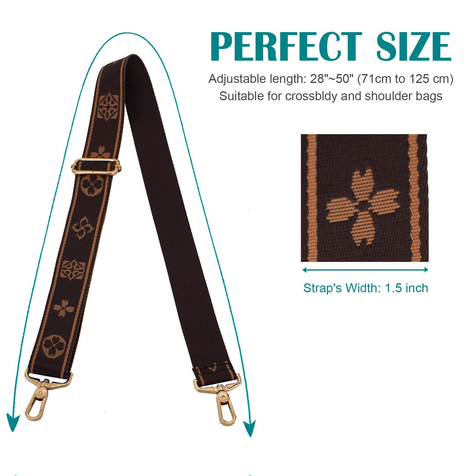Purse Strap,Wide Shoulder Strap Adjustable Replacement Belt Canvas Crossbody ...