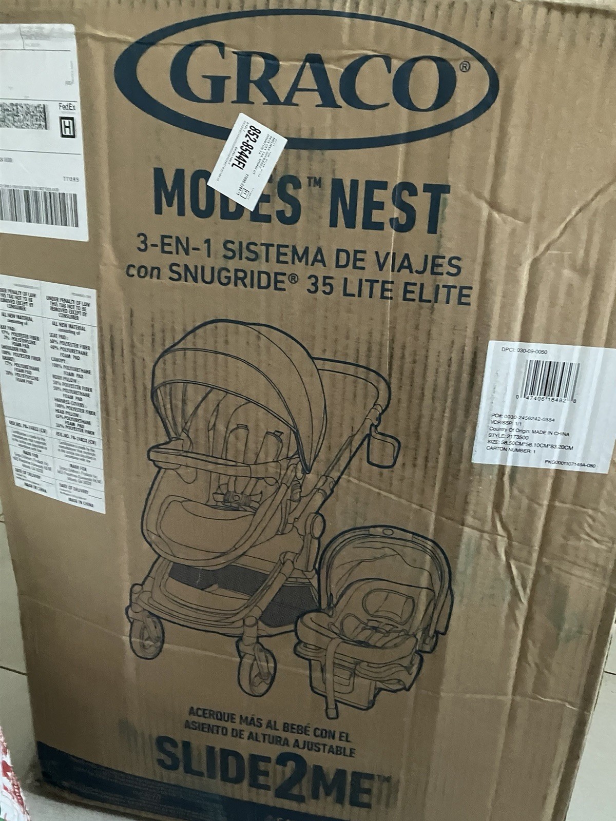 Graco Modes Nest 3-In-1 w/ Snugride 35 Lite Elite Slide New In Box Travel System