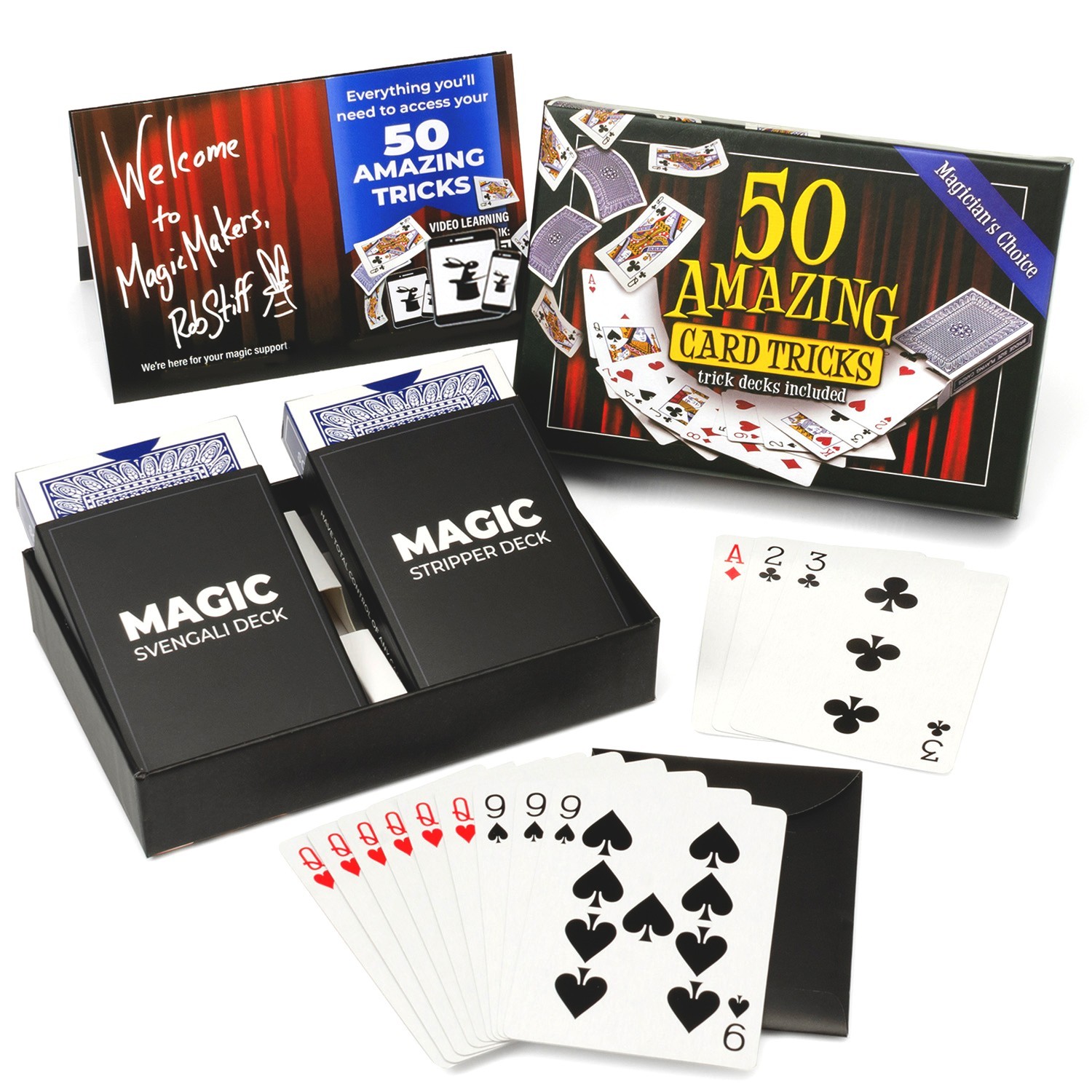 Magic Makers 50 Amazing Card Tricks for All Ages - Trick Decks Included