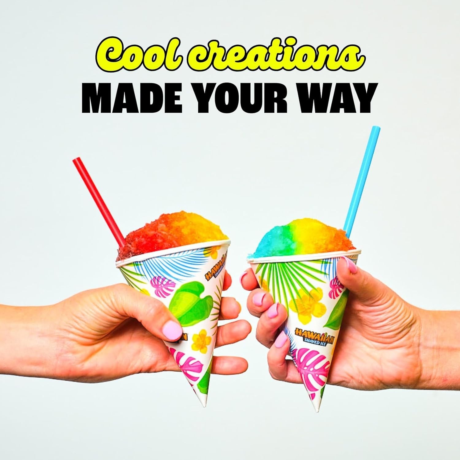 S700 Electric Snow Cone Maker with Cherry, Grape, Blue Raspberry Syrups & Cups