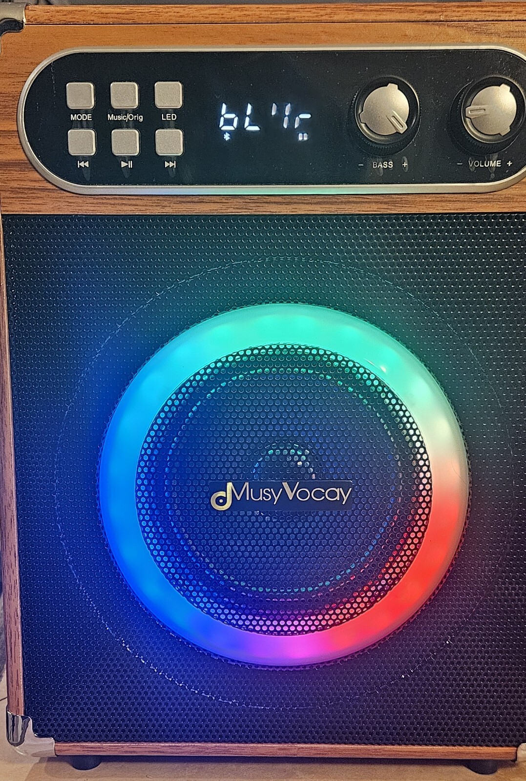 Wireless Karaoke Machine System Portable Bluetooth 5.1 Speaker W/ 2 Microphone