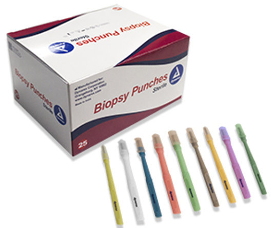 1(Not Box) Unit of Disposable Sterile Dermal Pierce Biopsy Punches Select Sizes&