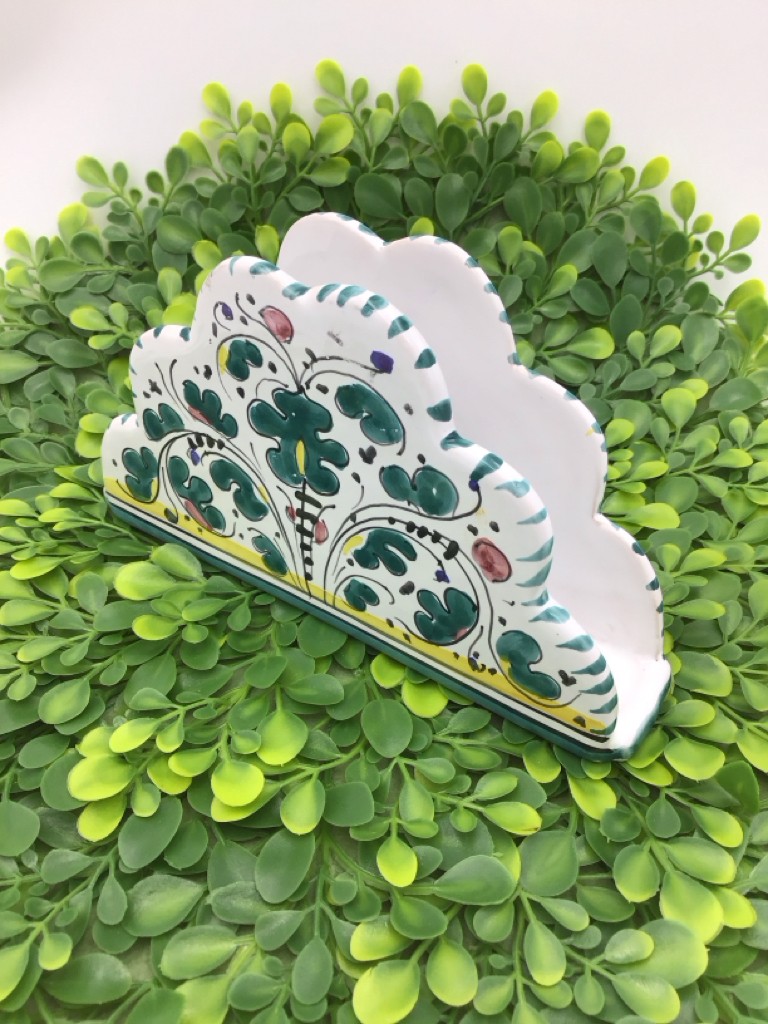 Deruta hand painted napkin holder