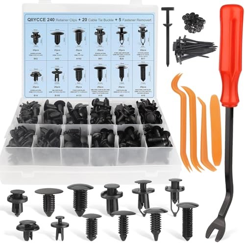 260PCS Bumper Clips car Plastic Rivet Fasteners, 13 Popular Sizes, Suitable