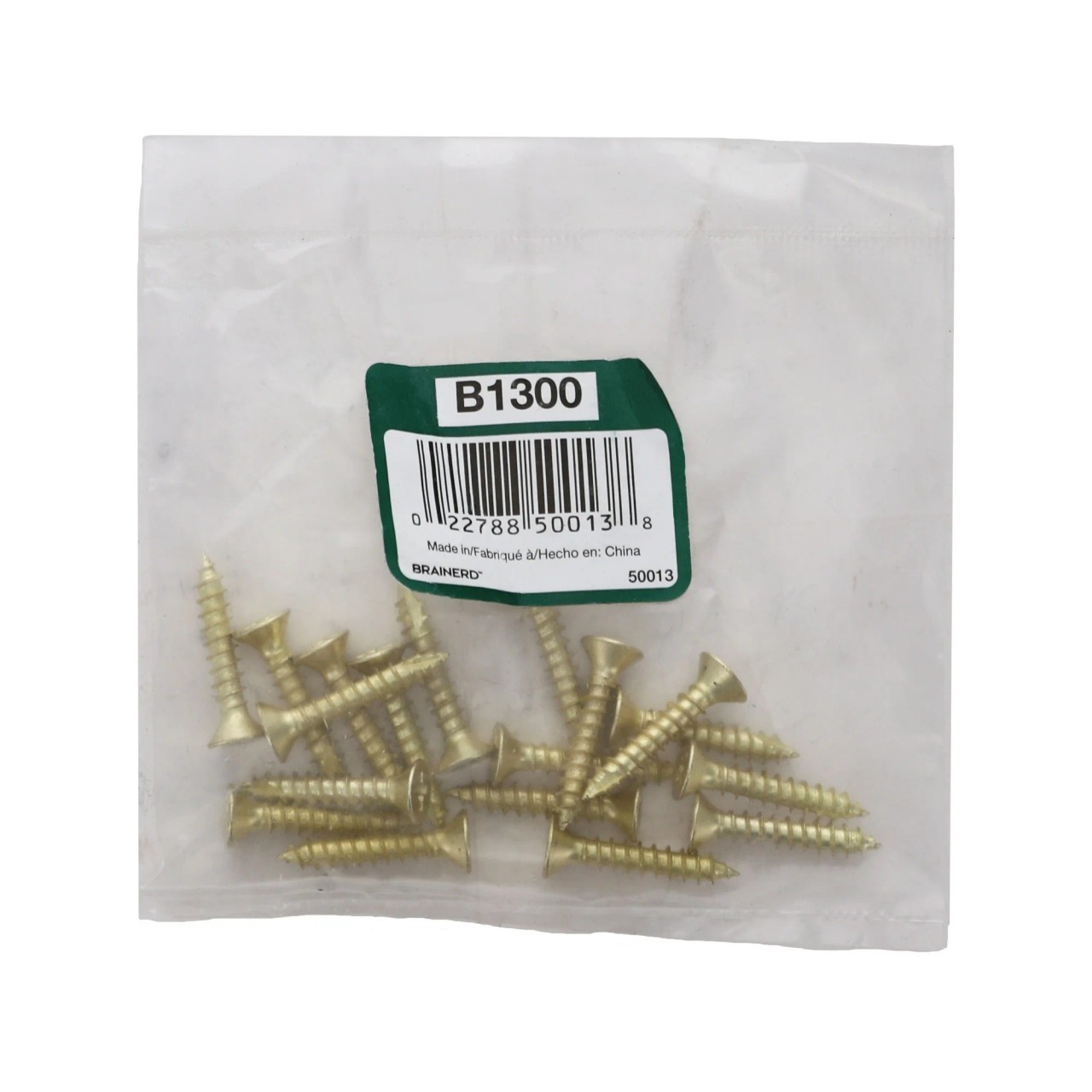 (18-pc) # 9 X 1" Satin Brass Hinge Screws B1300