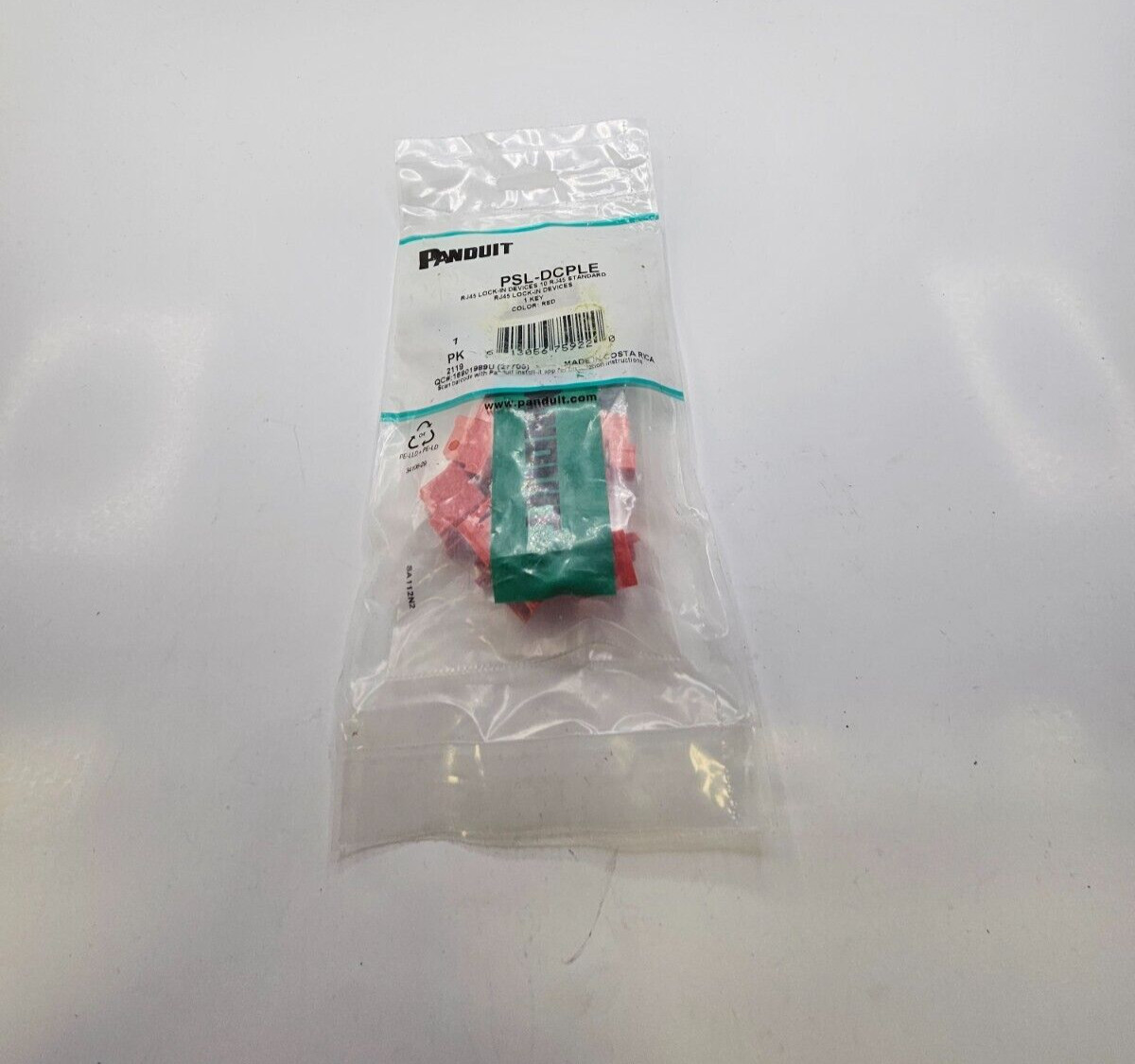 Panduit Standard Lock-In Devices Red PSL-DCPLE RJ45 Plug Lock-In Device