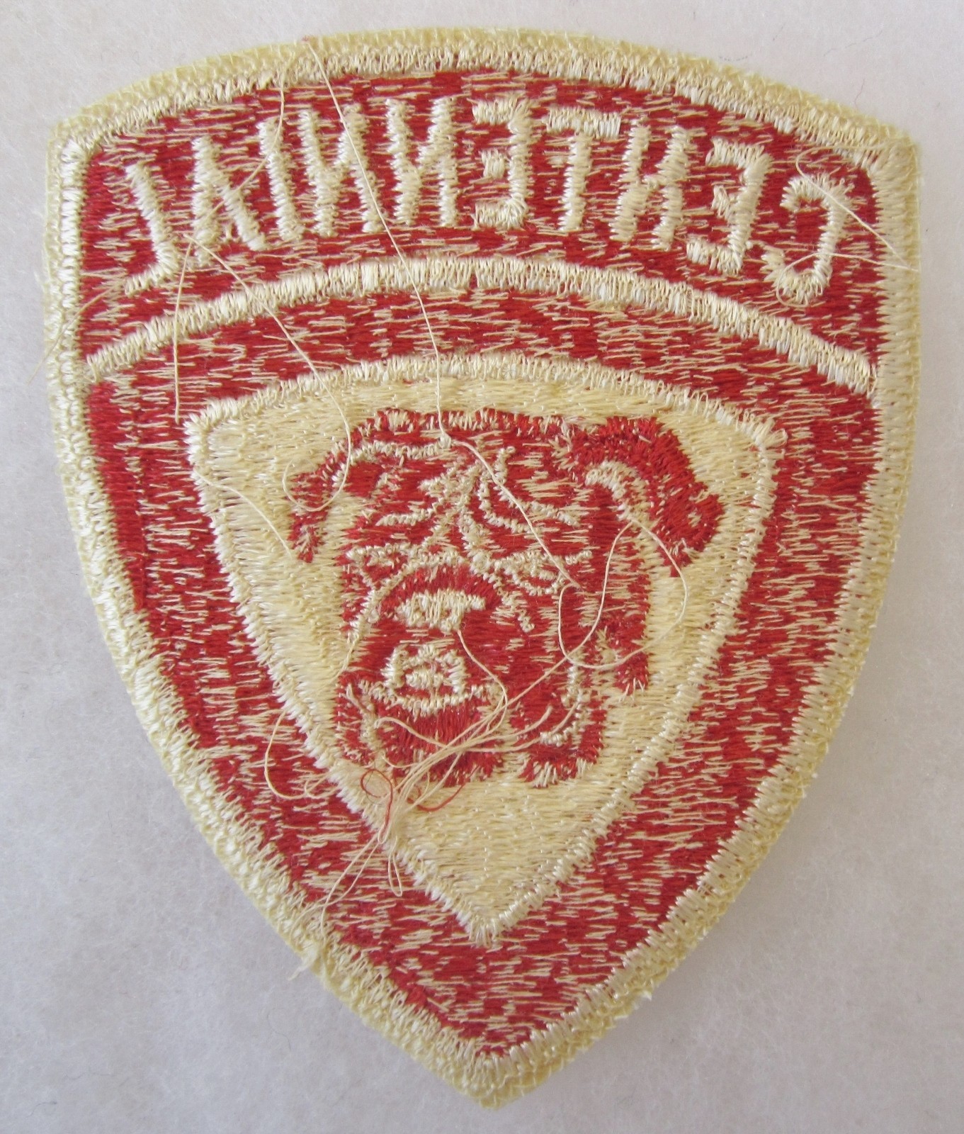 CENTENNIAL BULLDOGS ROTC SCHOOL PATCH Vintage ORIGINAL Cut Edge