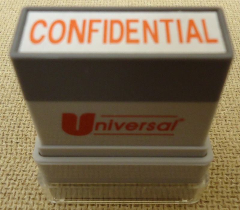 Universal Pre-Inked Message Stamp "Confidential"
