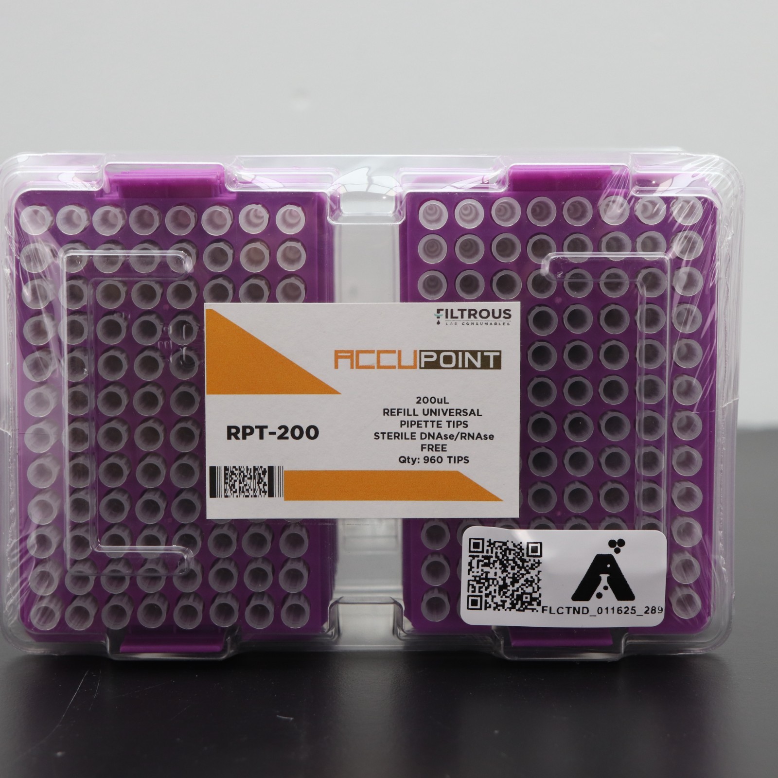 Accupoint 200 ul Refill Universal Pipette Tips, Sterile 960 tips