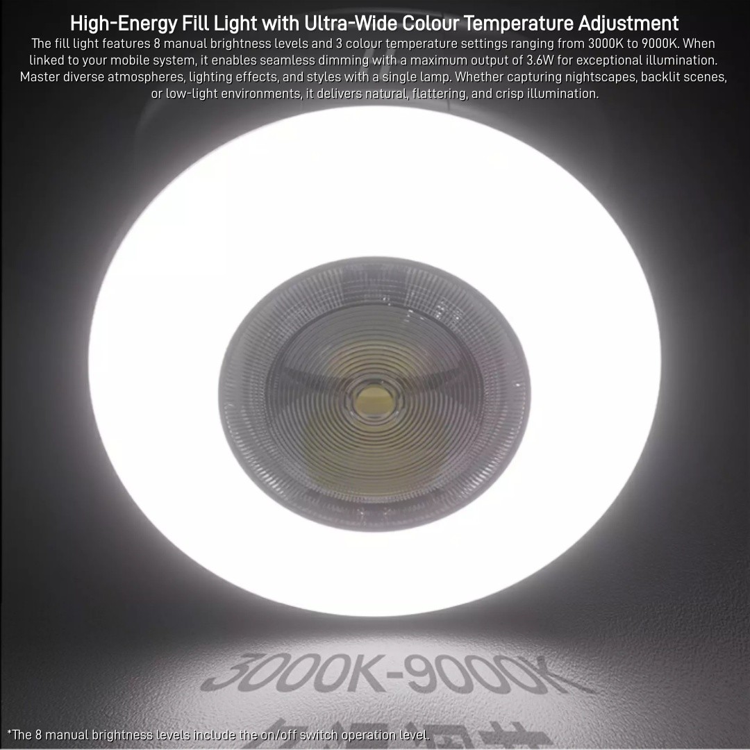 NEW OPPO Hasselblad Professional Magnetic Ring Light-Black for Android and iOS