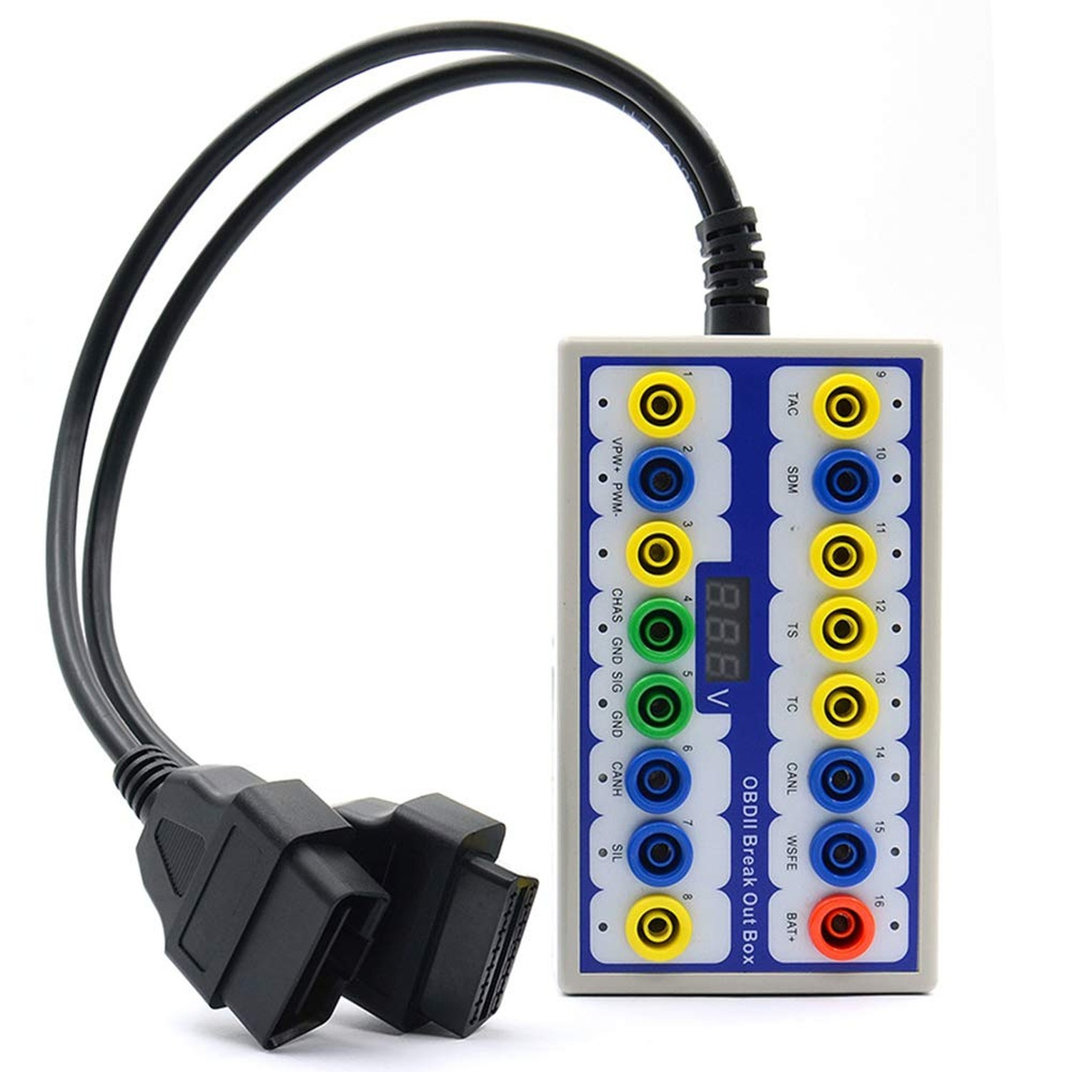 OBD2 Breakout Box, OBDII Diagnosis Scan Tool, Auto Car Diagnostic Connector, ...
