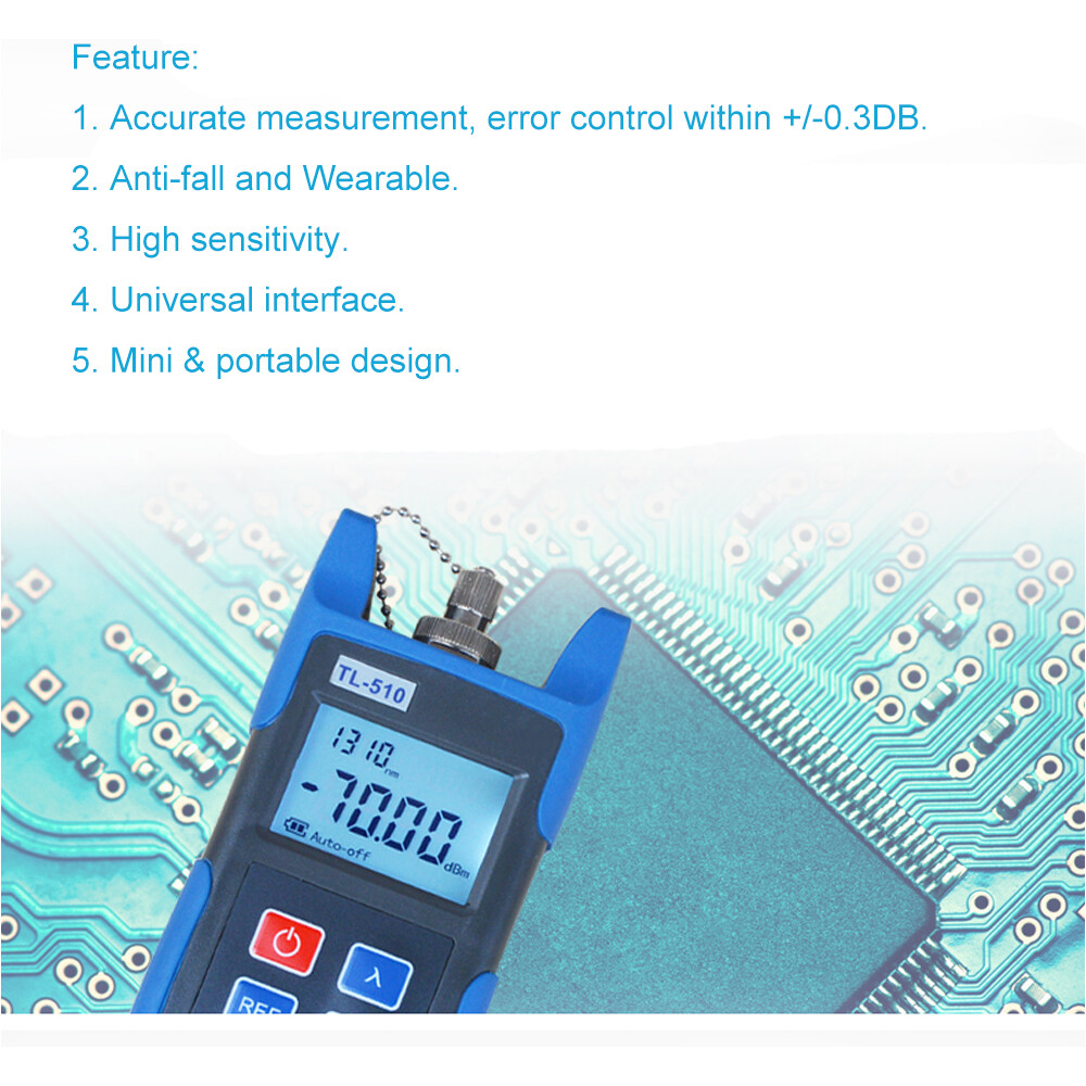 Fiber Optic Power Meter Tool Optical Tester Optical Light Source SC -70 to +10nm