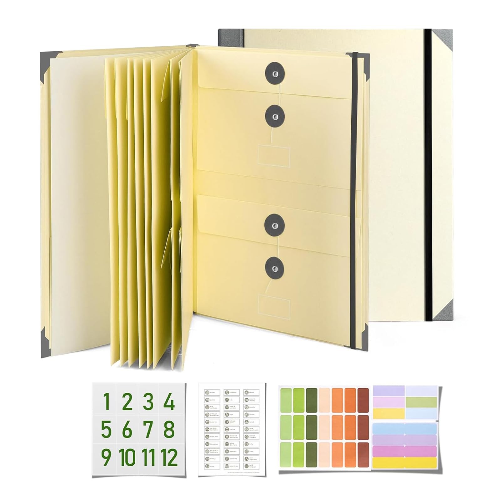 Louvide Important Document Organizer, File Folder 13.22*10.78*0.39in, Yellow
