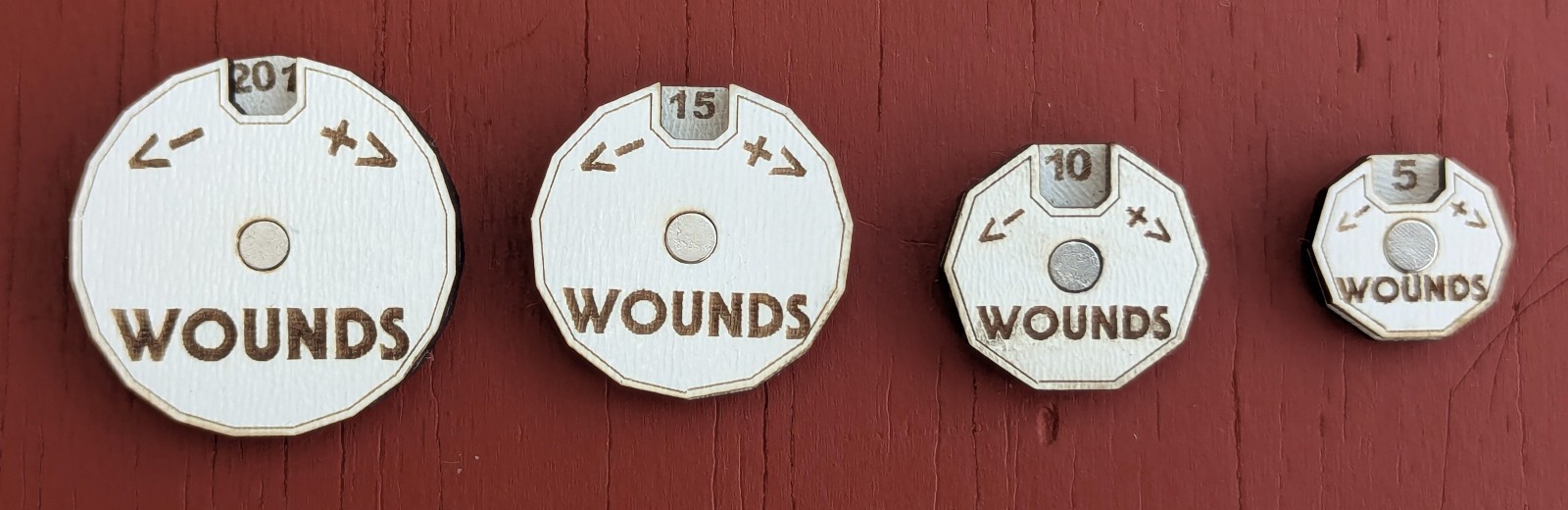 Kill Team Battle Tracker & Wound Counters Warhammer 40k Tabletop Set Colours