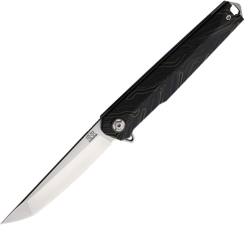 Rough Ryder Reserve Linerlock Tanto Black/Green RRR027 3.5" Stainless Steel G10