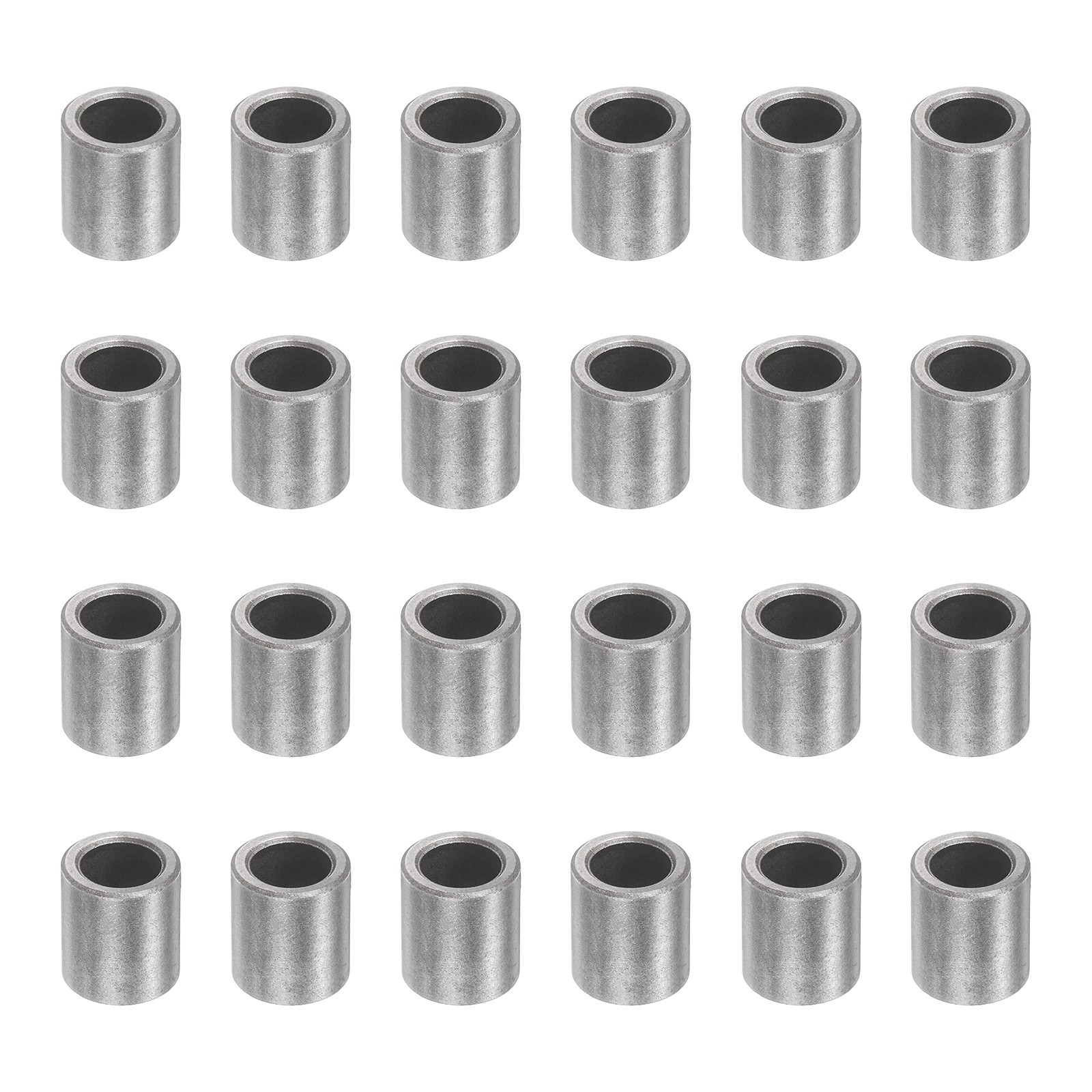 24Pcs Sleeve Bearings, 6x9x10mm Self-Lubricating Sintered Iron Bushings