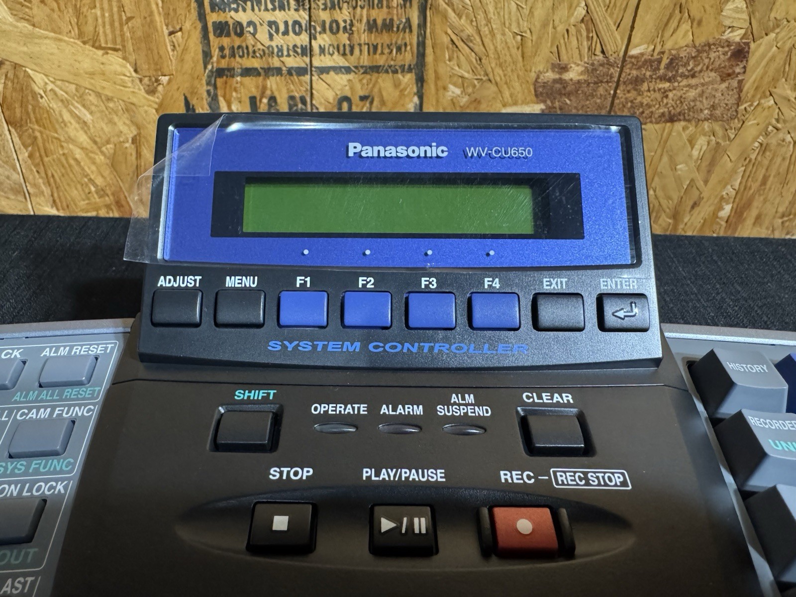 Panasonic WV-CU650 System Controller Keypad Pan-Tilt Zoom 9V 300mA Serial