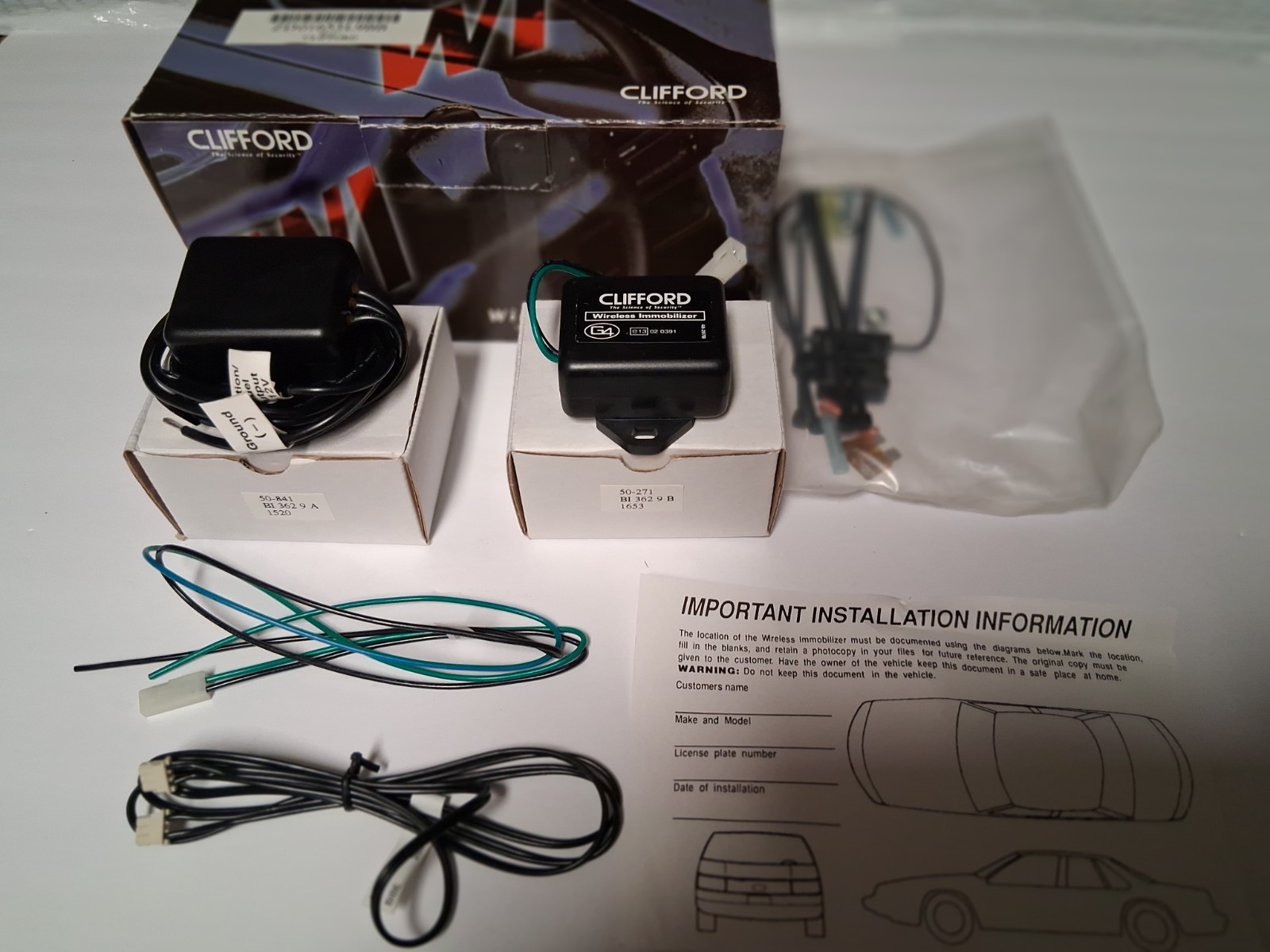 CLIFFORD 905210 WIRELESS IMMOBILIZER SYSTEM FOR G4