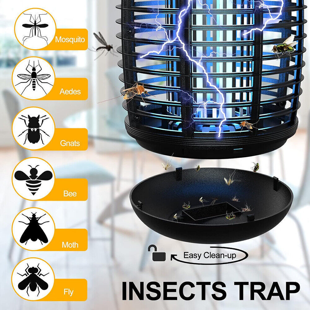 Electric Mosquito Insect Killer Zapper LED Light Fly Bug Trap Pest Control Lamp