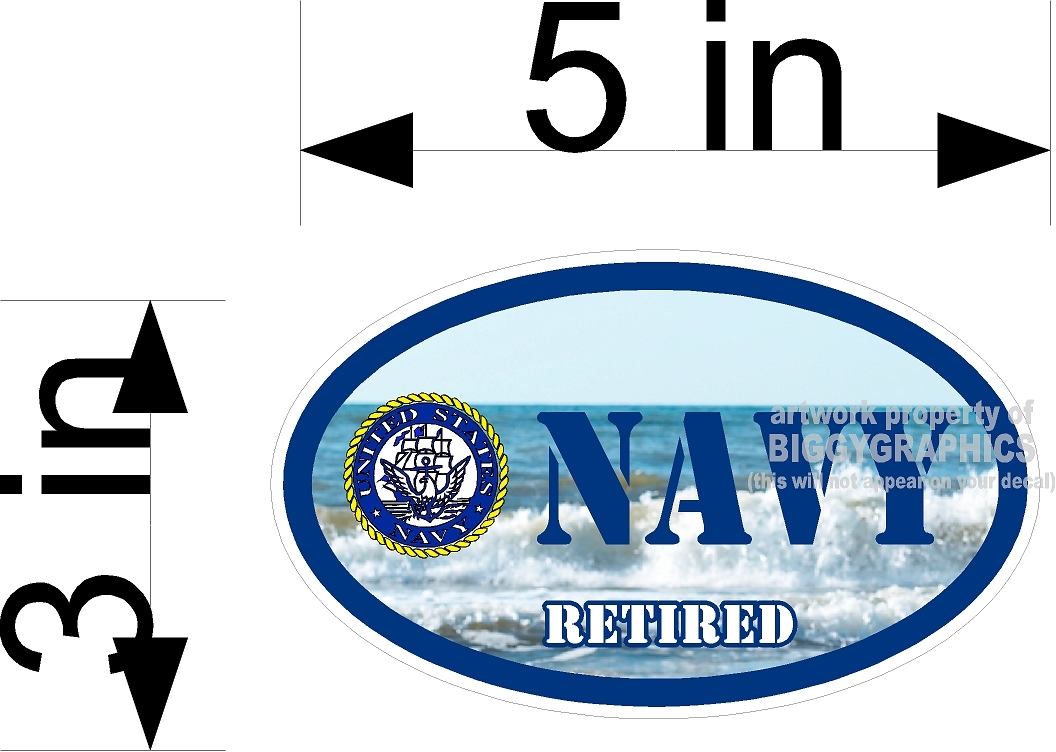 NAVY VINYL CAR TRUCK WALL  DECAL RETIRED