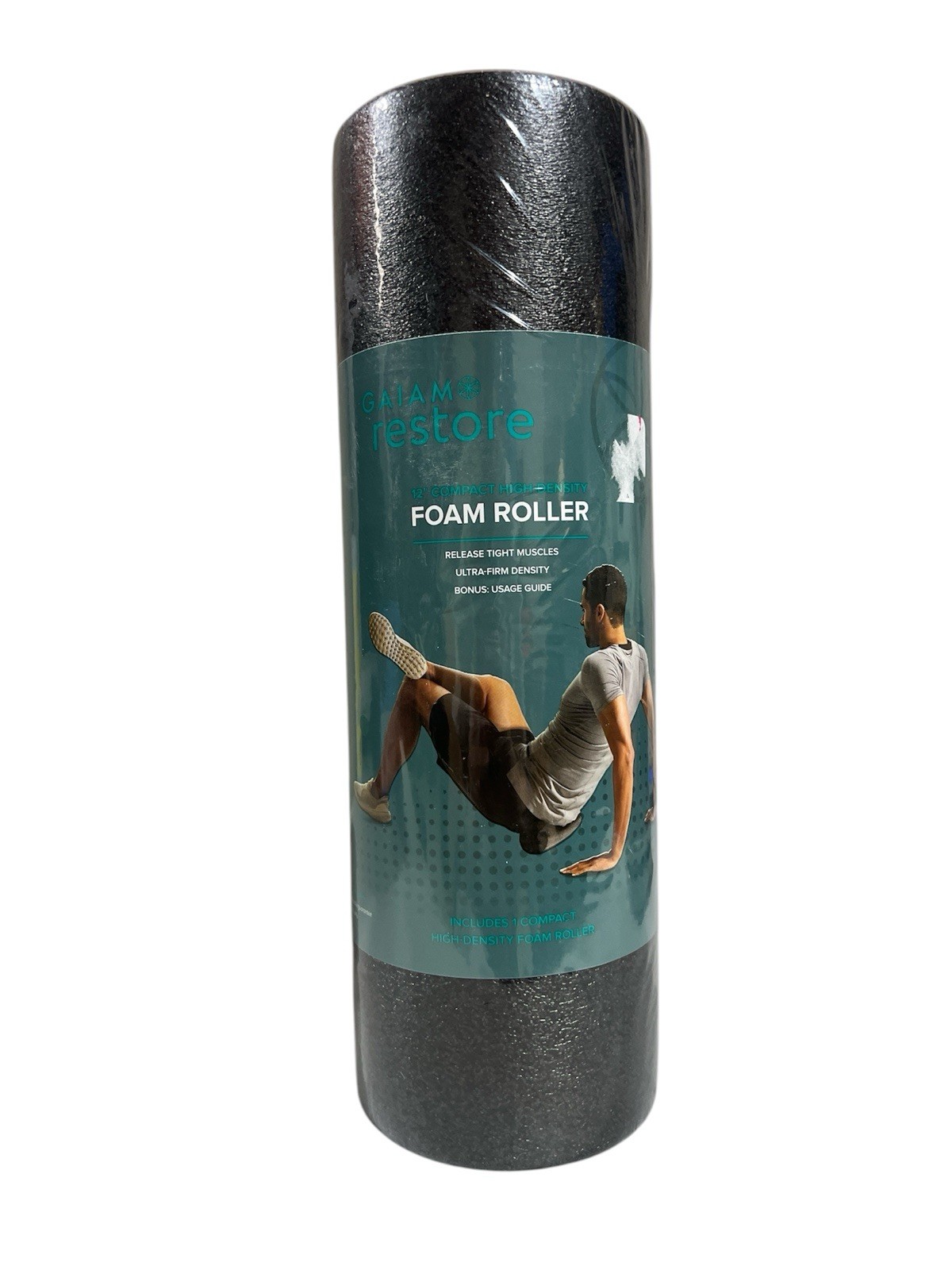 NEW Gaiam Restore Compact, High Density Foam Roller 12 Inch